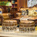 2018 Popular Leather Latest Home 1+2+3 Sofa Set Designs House Living Room Furniture thumbnail-3