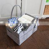 Wholesale Felt Diaper Caddy for Tote Bag With PU Leather Handle thumbnail-6