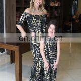 Leopard Parent-Child Outfit Fashion Leopard Grain Siamese Trousers Suits Short Sleeve Round Collar (this Link for WOMAN) thumbnail-2