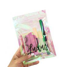 Holographic Clear Plastic Makeup Eyelash Bags Custom Logo With Zipper thumbnail-2