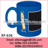 Colored Ceramic Coffee Mug with Blackboard design for 11oz Chalkboard Mug