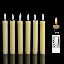 Wholesale 10 Inches Plastic Remote Controlled Candle 3D Wick Flameless LED Candle For Bar and Party Decoration thumbnail-3