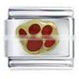 Silver Colored Stainless Steel Italian Paw Print Charms thumbnail-2