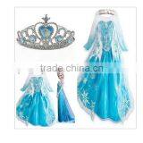 Instyles Fashion Cheap Wholesale 2015 b Selling Elsa Dress Cosplay Costume in Frozen Elsa Dress Wholesale thumbnail-1