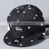 Hot Popular Star Printed Applique Sewed Man Women Flat Snapback Custom thumbnail-2