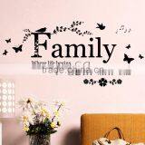 Family Love Never Ends Quote vinyl Wall Decal Wall Lettering Art Words Wall Sticker Home Decor Wedding Decoration