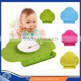 FDA approved baby silicone placemat with sucker silicone mat tiny diner placemat 4 colors for choice