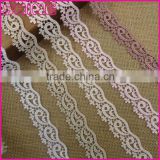Factory Cheap Slim 2.6cm Stock Sock Pink Flower Embroideried Water Soluble Laces Trim Fabric