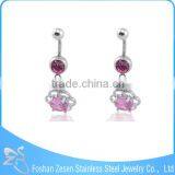 Stainless Steel Body Jewellery Navel Ring Fake Belly Button Piercing