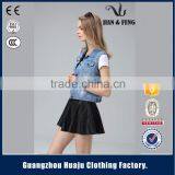 2016 High Fashionable Sleeveless Spring Summer Ladies Girls Short Cotton Spandex Denim Vest thumbnail-5
