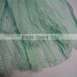 High Quality Plaid Scarf 100% Cotton Woman Scarf thumbnail-5