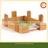 Stackable Three Layers Bamboo Office File Rack thumbnail-2