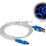 Hot Selling Factory Prices New Design Micro USB Data Cable With LED Light for Iphone 5 Iphone 6 Iphone 6 Plus