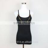 Custom Wholesale Women LQ41WC06003 Stringer Cotton Spandex Print Tank Top