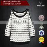 New Spring Water Ripple Medium Slim Strapless Sweater Hedging Custom Design Sweater