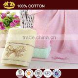 100%cotton Luxury Embroidery Blanks Satin Gear Velvet Towel