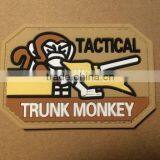 1X Tactical PVC Rubber 3D Tan Desert Trunk Monkey Combat Milspecl STICK-ON Patch