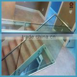 304/316 stainless steel modern railing stair with glass