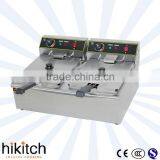 Kitchen Equipment Double Tanks Electric Deep Fryer Machine With Thermostat thumbnail-1