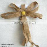 Handmade Artificial Flowers Burlap Butterfly Christmas Decorations Ornament thumbnail-3