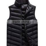 Black Custom Men Ultra Light Down Vest thumbnail-3