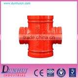 Having three standards approved ductile iron Grooved reducing cross