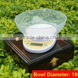 1kg/0.1g Digital Postal Cooking Food Diet Grams Kitchen Scale 1000g + 18CM Bowl