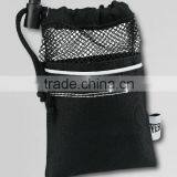 Promotional Small Polyester and Mesh Drawstring Bag thumbnail-1