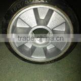 High Quality 2 Ton Hand Pallet Truck Rubber Wheel thumbnail-3