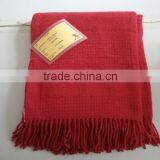 Warm Soft Pluffy Alpaca Blended Plaid Throw thumbnail-3