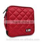 Fashion Red 32 Capacity PVC Fabric DVD Case CD Holder Personalized cd Case Multi Disc Dvd Cases thumbnail-2