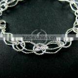 19cm Silver Plated Brass Faceted Rhombic Link Fashion DIY Bracelet Supplies 1900071 thumbnail-3