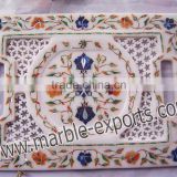 Marble Inlay Gems Stone Plate