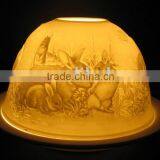 Porcelain Candle Holder - Dome Shape-BC007-10009 thumbnail-1