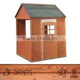 Gold Red Wooden Playhouse With Big Window DFP024 thumbnail-1