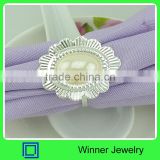 Wholesale alloy wedding pearl cheap napkin ring