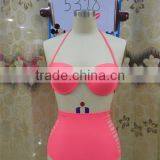 2016 New Arrival Flower Printed Retro High Waist Bikini thumbnail-5