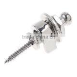 Silver Copper Round Head Strap Lock Pin Peg Straplock Skidproof For Guitar