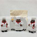 Personalized Handmade Color Glazed Decorative Ceramic BLACK CHEF Napkin Holder thumbnail-1