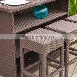 TG15-0200 Garden Furniture 7 Pieces Rattan Bar Table and Chair Set thumbnail-2