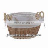 Wholesale Cheap Steamed Split Willow Storage Basket With Liner thumbnail-1