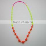 Mixing Color Silicone Bead Rainbow Necklace thumbnail-1