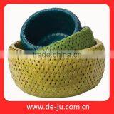 Handmade Knit Natural Bamboo Moses Basket