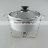 Stocklot Porcelain Soup Tureen With Glass Lid and Iron Hob thumbnail-1