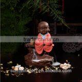 Little Monk Statue Ceramic Back Flow Incense Burners Wholesale thumbnail-4