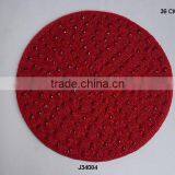 Glass Bead Place Mat in Red Colour With Big Red Beads Available in More Colours and Patterns thumbnail-1