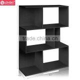 2016 New Wood Cube Storage Easy Assembly Wood Bookcase Home Furniture 3 Tier Bookshelf thumbnail-3
