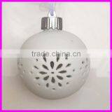 Christmas Ceramic Hollow Flower LED Ball for Magic Light Decoration thumbnail-2