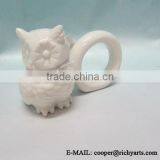 Unique Decorative Ceramic Napkin Rings With Owl Design thumbnail-1
