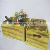 Modern Style Pine Wooden Storage Box Wooden Crates thumbnail-5